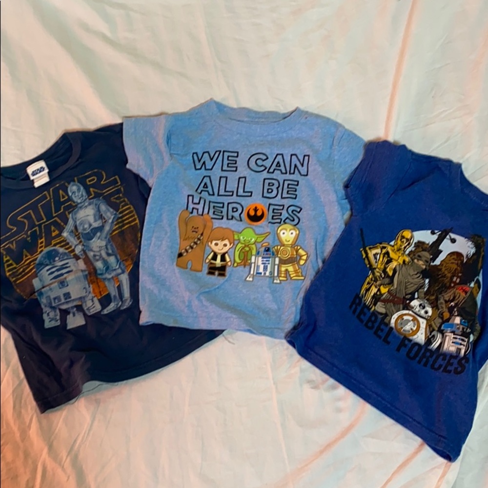 Lot of 3 Star Wars Shirts (Size 4/5)